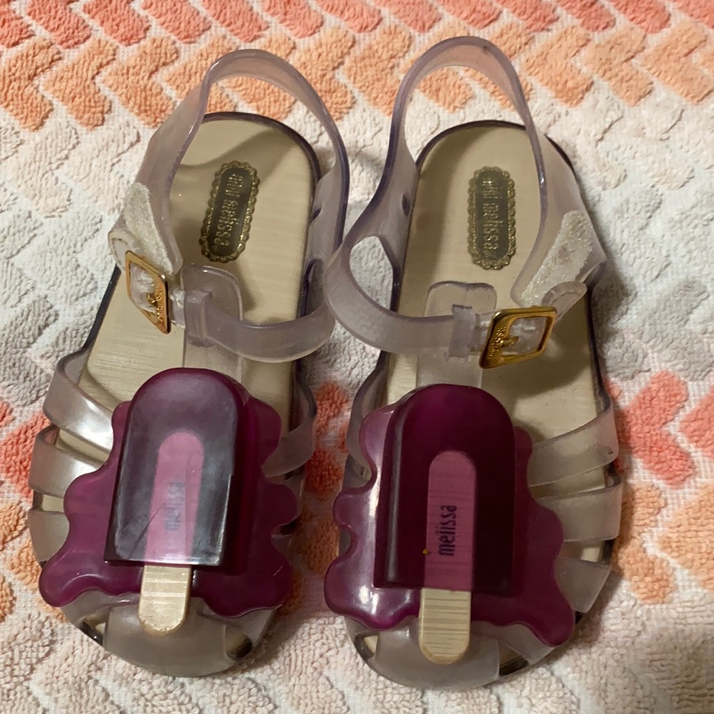 Clear mini Melissa sandals